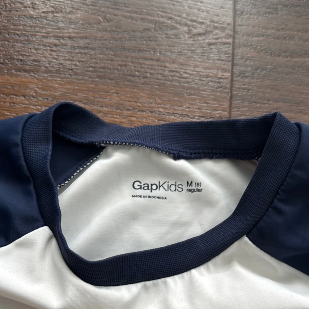 GAP Kids Navy and White Raglan Tee